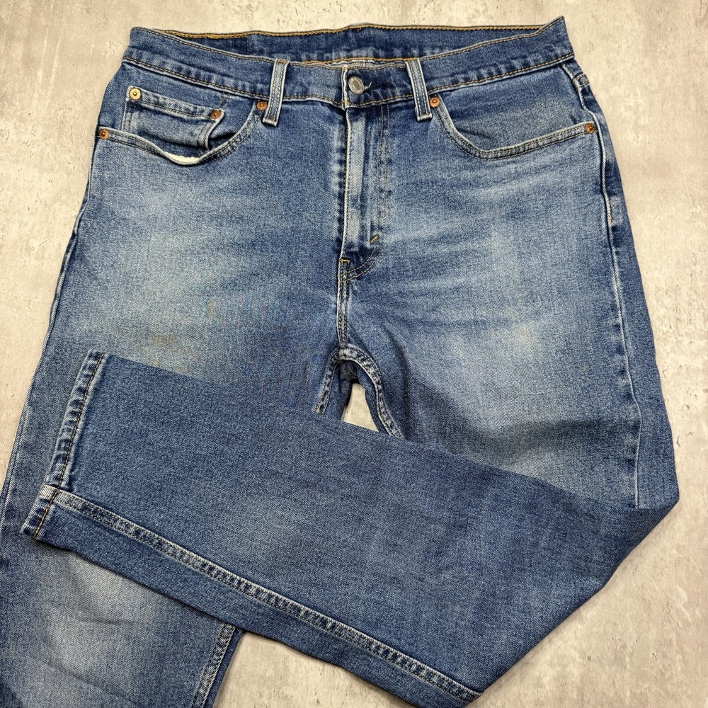 Levis 512 Slim Taper Stretch Jeans Medium Wash Mens 32x30 Blue Denim 28833-0457